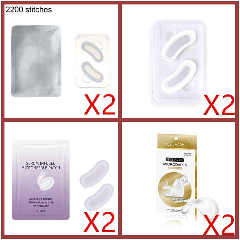 Microneedle Patch Eye - 2 pares micro-agulha sob o olho