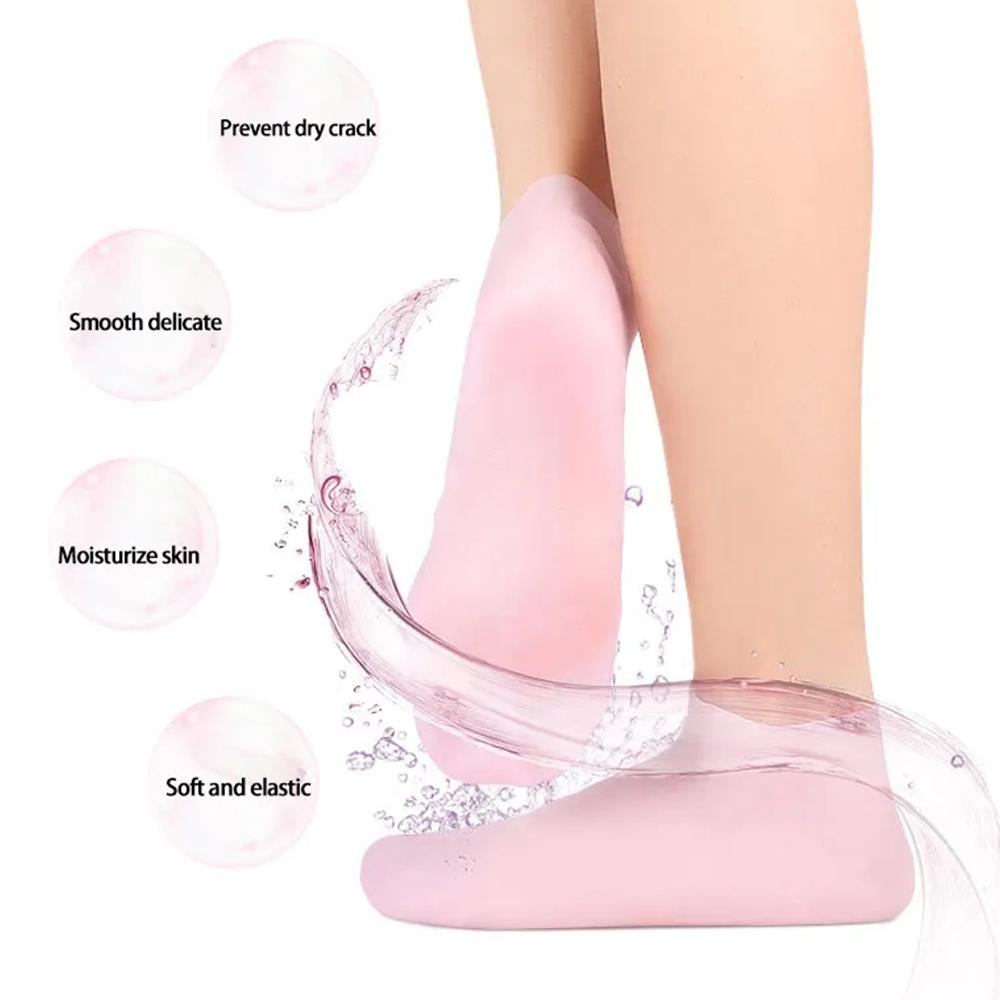 1 par de meias de silicone par - Foot Mask Peeling avaliação e preço